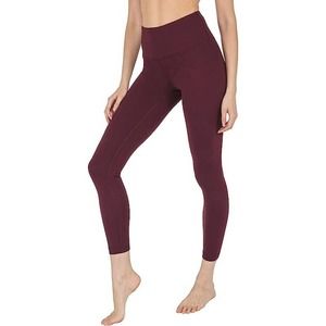 90 Degree By Reflex Womens Burgundy Ankle Length High Waist Leggings Medium